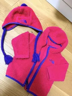 THE NORTH FACE フリースジャケット とニット帽のセット80
