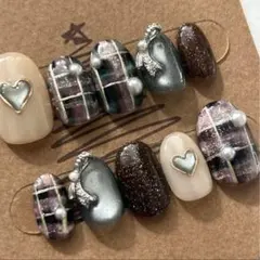 まとめ買いSALE！ネイルチップ【現品】マグネット　リボン　ハート　ガーリー