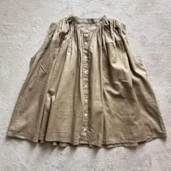 ヴラスブラム Vlas Blomme ノースリーブブラウス フリル リネン混 