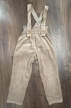 美品　kidsブラウンカラー　オーバーオール　 コーデュロイ