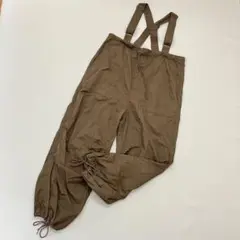 ダブルクローゼット サスペンダー付きカーゴパンツ パラシュート ブラウン系