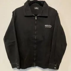 Subciety 刺繍ロゴワークハリントンジャケット スウィングトップブルゾン