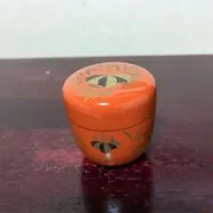 棗茶道具 朱塗り 桐紋 金蒔絵 薄茶器