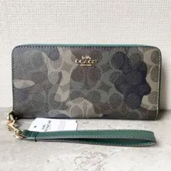 新品 COACH 長財布 ジッピーウォレット CY237 コーチ 迷彩 スト付 新品 COACH 長財布 ジッピーウォレット CY237 コーチ 迷彩 スト付