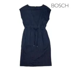 06T105☆ BOSCH 春夏 リネン ストライプノースリーブ ワンピースのサムネイル