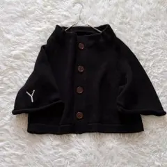 ワイズ ヨウジヤマモト ブラック ニットジャケット Yロゴ刺繍 半袖 コクーンのサムネイル