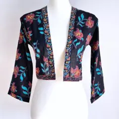 【Anokhi】ハンドブロックプリント カディ ボレロ CASCADE