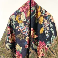 希少 ラルフローレン ペイズリー柄 大判スカーフ ビンテージ vintage
