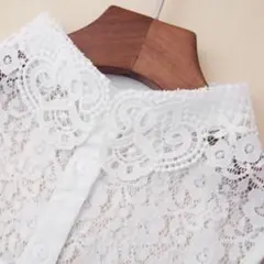 レース つけ襟 ホワイト フォーマル 重ね着風 白 花柄 入学式 卒業式 結婚式