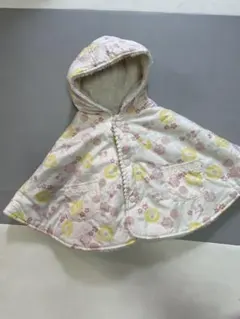 花柄フリースベビーポンチョ la poche biscuit