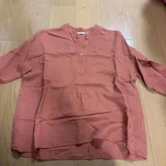 オレンジ色 XL 五分袖プルオーバー