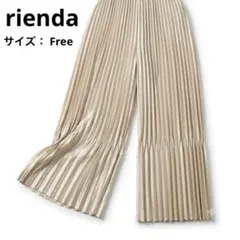 新品タグ付き！rienda プリーツ ワイドパンツ リエンダ プリーツパンツのサムネイル