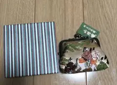 未使用　西陣織　がま口　財布
