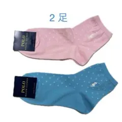 新品★ポロラルフローレン　婦人ショートソックス　色違い2足　23〜24cm ④