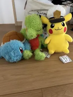 ポケモン ぬいぐるみ 3体セット ゼニガメ キモリ キャプテンピカチュウ