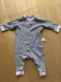 ユニクロ　80サイズ　ボーダー柄カバーオール