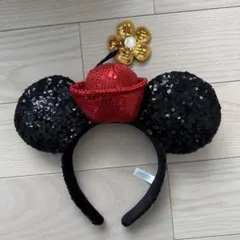 ディズニーお花ミニーカチューシャ スパンコール付き
