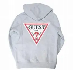 《GUESS》ジップアップパーカー グレー