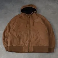雰囲気抜群 ダック地 フェード 中綿 キルティング アクティブジャケットブラウン