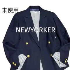 未使用 日本製 ニューヨーカー 紺ブレ 金ボタン ジャケット ダブル ブレザー