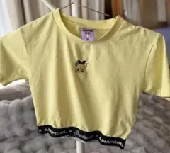 ANAPGIRL イエロー クロップドTシャツ