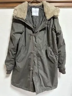 ポチさま　専用　Shuca オリーブ色ファー付きモッズコート