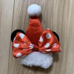 ミニー型サンタ帽子クリップ