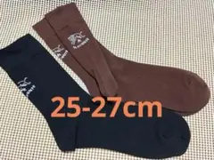 新品　IL BISONTE イルビゾンテ　ロゴソックス 　2足　25-27　②のサムネイル
