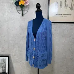 【古着】BE RADIANCE レディース カーディガン ボレロ ブルー ★のサムネイル