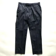 ★デニムスラックス★シップス コットン100％ ダークネイビー 44 Sビジカジのサムネイル