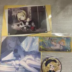 鏡音リン ポストカード 色紙 缶バッジ メモステ 4点セット プロセカ
