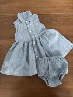 美品ラルフローレンデニム調シャツワンピースセット