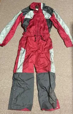 DESCENTE SCRUM-Q スキーウェア 赤/グレー 男性用