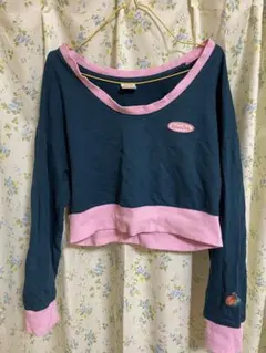 最終kirsh キルシー トレーナー パーカー Vネック クロップドスウェット