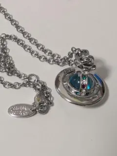 Vivienne Westwood ネックレス シルバー/青 タイニーオーブ