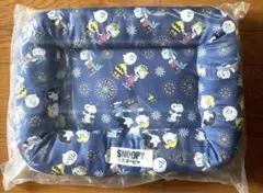 犬用クッションベッド スヌーピー　青 花火柄　ひんやり　クールマット　新品
