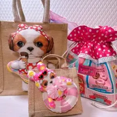 ゆ*ら様 コヤンイサムチョン♡プールパーティ！アンコちゃんのジュートバッグ♡3点