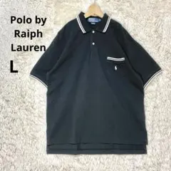 Polo by Raiph Lauren メンズポロシャツ ブラック L
