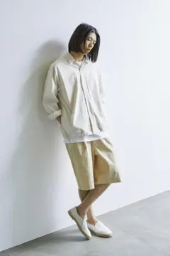 ユニクロ +J スーピマコットンオーバーサイズシャツブルゾン UNIQLO U