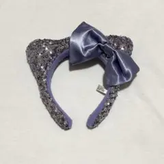 キティカチューシャ 紫色 スパンコール