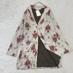 未使用品　スーパーハッカ　花柄　カーディガン　丈長め