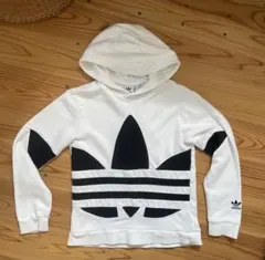 adidas フード付きパーカー 150サイズ ホワイト
