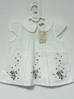 ⭐️新品タグ付き⭐️プティマイン・ブラウス・いちご柄・90・最終お値下げ・送料込み