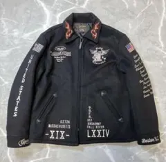 Vanson Leathers ブラックジャケット　希少メルトンウールジャケット