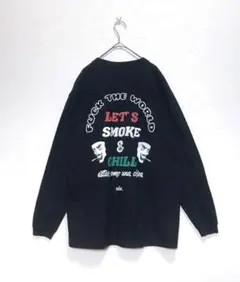 PHATRANK ファットランク 長袖Tシャツ ロンT M 黒 プリントのサムネイル