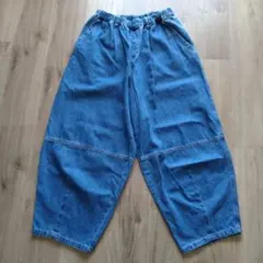 studio CLIP　バレルデニムパンツ(ブルー)