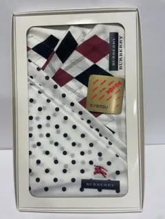 BURBERRE　ハンカチ　セット　ギフト　水玉　アーガイル　バーバリー　新品