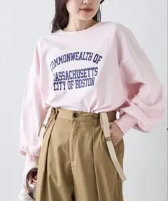 CIAOPANIC TYPY　USAコットン袖ボリュームスリーブロンTee