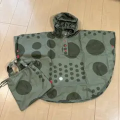 ベビーレインコート Sサイズ オリーブグリーン