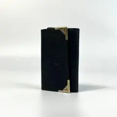 美品　イヴ・サンローラン キーケース　 6連　レザー　ブラック　黒　ゴールド金具